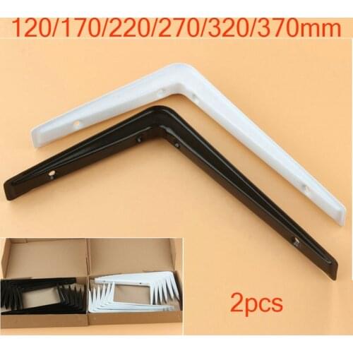 2pcs Metal Shelf Support Wall Mount L Shape Right Angle Shelf Shelving Brackets Storage 120/170/220/270/320mm wall bracket