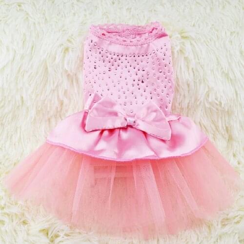 Sweet Princess Pet Dog Clothes Summer Dresses Princess Wedding Puppy Outfit Dress Clothes Pets Coat for Small Dogs Size XS-2XL