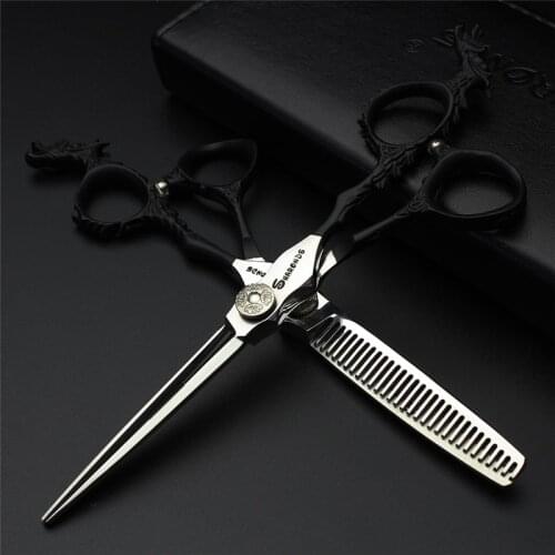 Personalized Dragon Handle Hair Scissors Set 6 "Professional Hair Scissors Hairdresser Special Hair Scissors 2pcs Set