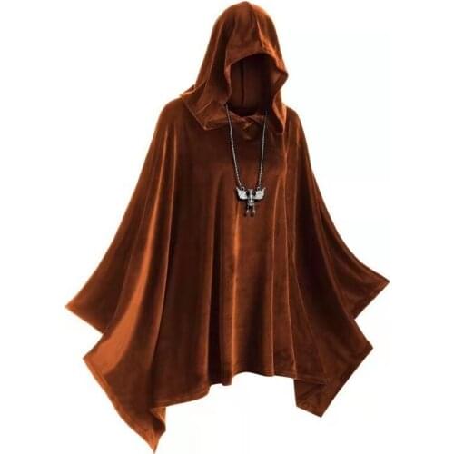 Cosplay Cloak Warm Bat Cloak Thicken Gold Velvet Long Grim Reaper Cloak Halloween Zombie Cloak Coat for Adult Halloween Shawl