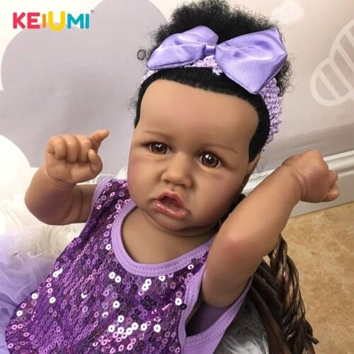 Baby Reborn Girl 57Cm Beautiful Accessories Dolls With Clothes High Quality Easter Purple Dress Childrens Day Present