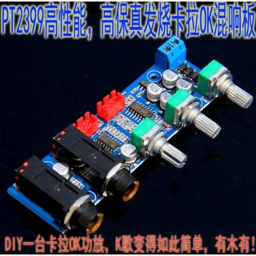 PT2399 Karaoke Reverberation Board with Low Noise Front Stage Amplification Effect Surpasses M65831 Microphone Board