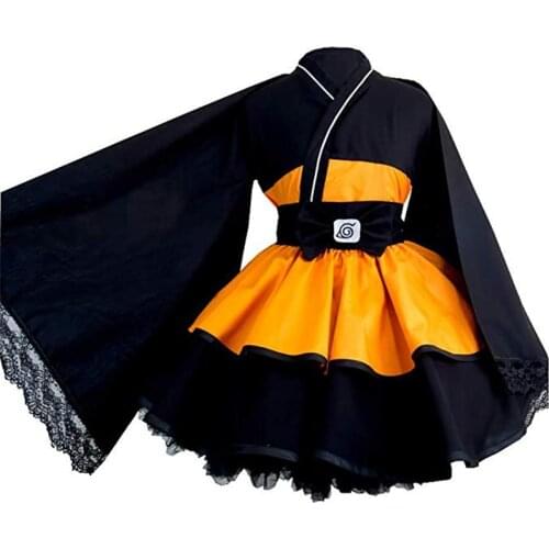 Plus Size xxxl Halloween Costumes Women Men Child Naruto Kimono Dress Uzumaki Naruto Cosplay Costume Lolita Fancy Dress
