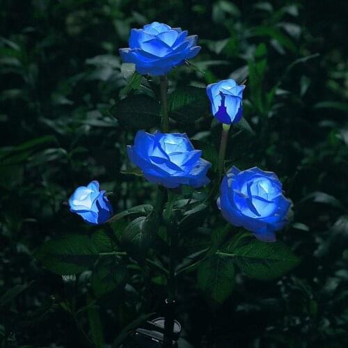 Rose Solar Led Light Outdoor Waterproof Solar Flower Led Lights Garden Decoration Outdoor Landscape Lawn Lamp for Garden Patio