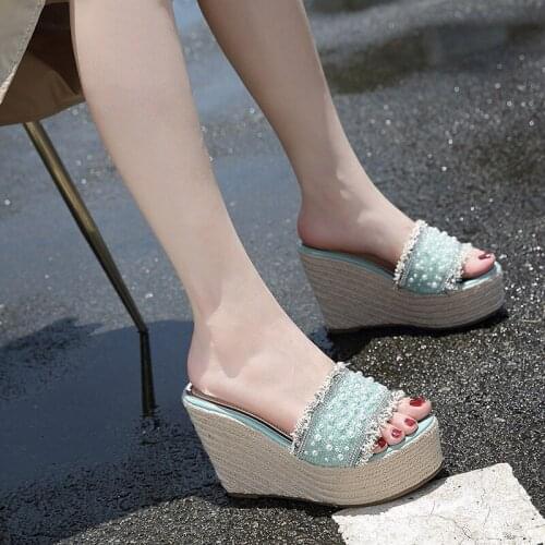 Womens Sandals 2021 Summer Wedge Slippers Shoes Women Vintage Flip Flops Female Ladies Woman Sandals Lady Casual Slides