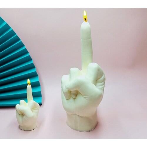 Silicone Molds Gesture Candle Mold Finger Candle Mould Creative Gesture Perfume Candle Wax Mold Soap Mold