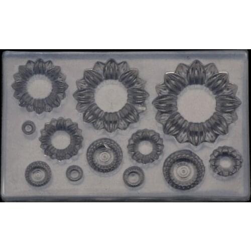 Slilcone UV Resin Mold Sunflower Earrings Pendant Bracelets Mold Jewelry Tools X4YA