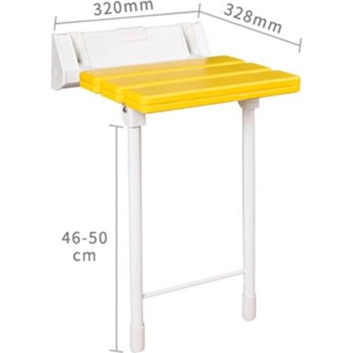 New Bath Shower Wall Chair Bathroom Stool High-quality Household Wall Mounted Shower Seat Bathroom Folding Chair With Stool Legs