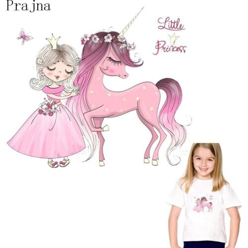 Prajna Iron On Transfers Clothes Sticker Patch Princess Girl Patch Heat Transfer Vinyl Stripes For Clothes Applique Badge Decors