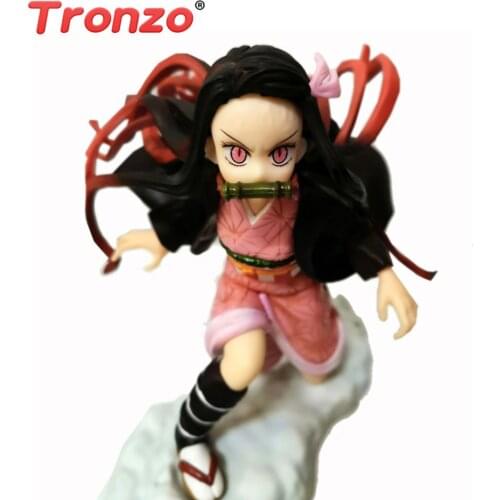 Tronzo Anime Demon Slayer Kimetsu no Yaiba Kamado Nezuko PVC Action Figure Model Toys Kimetsu Nezuko Figurine Brinquedos Gifts