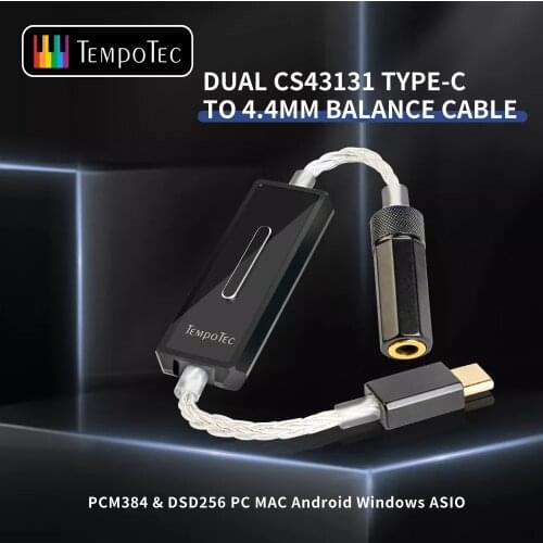 TempoTec Sonata E44 Headphone Amplifier Dual CS43131 USB Type C To 4.4MM Balance DAC& DSD256(Native) For Android Phone&PC MAC