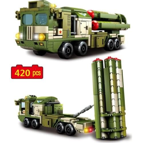 Military Series WW2 HQ-9 long-range Anti-aircraft armored vehicle DIY Model Building Blocks Bricks Toys Gifts