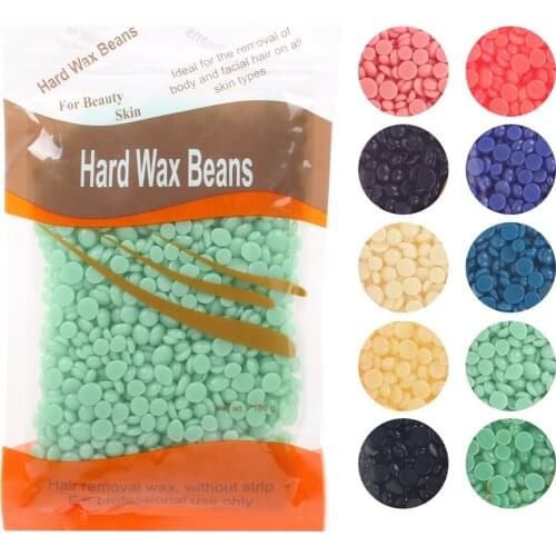 100g Wax Beans No Strip Depilatory Hot Film Hard Wax Pellet Waxing Face Hair Bikini Removal Wax Beans Hair Removal Cream Wax