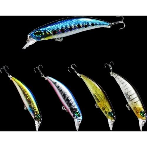WALK FISH 1PCS 8cm/7.6g Hard Baits Lifelike Minnow Fishing Lures Artificial Make Plastic Wobblers Fishing Tackle Pesca