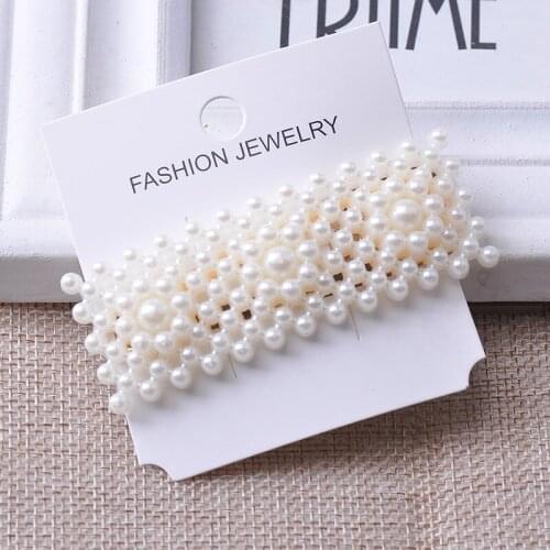 Ins Fashion 1set Women Girls Elegant Pearls Hair Clips Alloy Barrettes Girls Hair Accessories Set Korean Style Hairpins