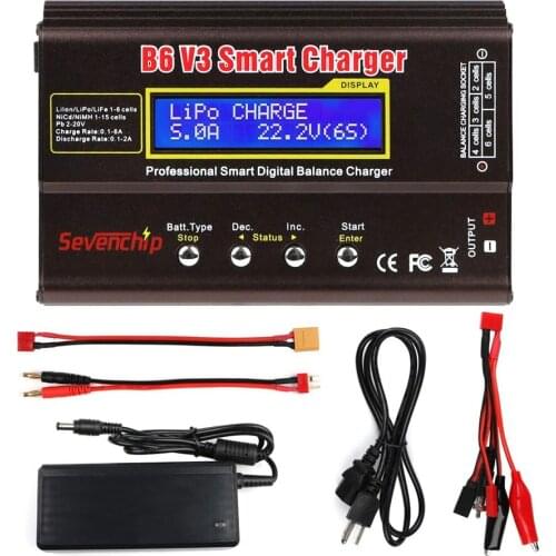 B6 V3 80W 6A Battery Charger Lipo NiMh Li-Ion Ni-Cd Digital RC Balance Discharger 15V 6A Adapter
