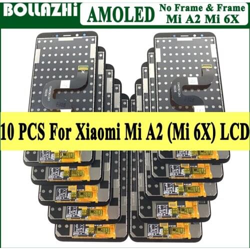 Wholesale 10 Piece/lot With Frame For Xiaomi Mi A2 Mi 6X LCD Display Touch Screen Digiziter Assembly For Xiao Mi A2 6X Diaplay