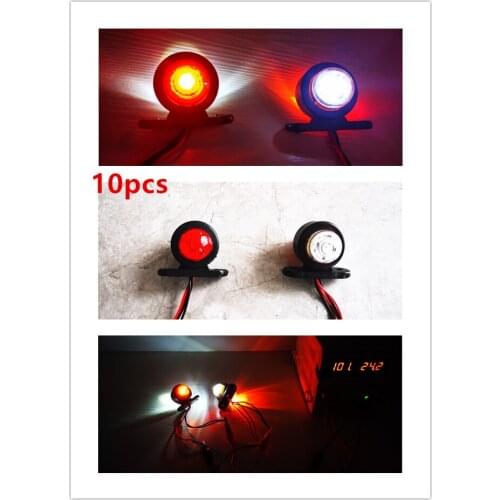 10x Car Truck LED Red White 12V 24V Side Marker external Light Outline Lamps car Accessories for SUV truck Caravan boat trailer