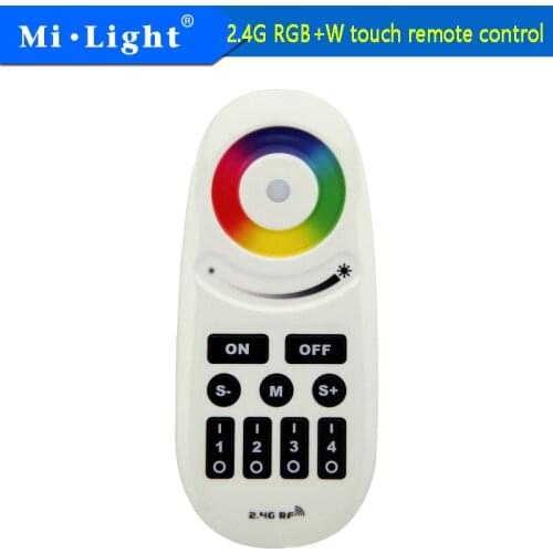2.4G Miboxer FUT095 touch screen RGBW RF 4 zone wireless LED remote control for LED RGBW bulbs or light bars