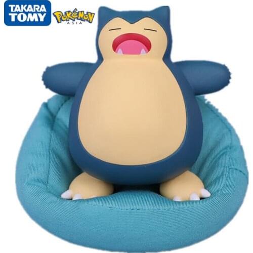 2021 New PMGBA Cute Pokemon Ornaments Pet Collection Sleepy Pikachu Bulbasaur Snorlax PokéMon Anime Plush Bas Figures Model Toys