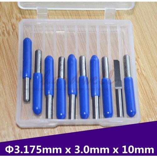 3.175mm*3.0mm*10mm,10pcs,CNC machine solid carbide end mill,woodworking Half Straight Bit,MDF,PVC,Acrylic,plastic,ABS Board