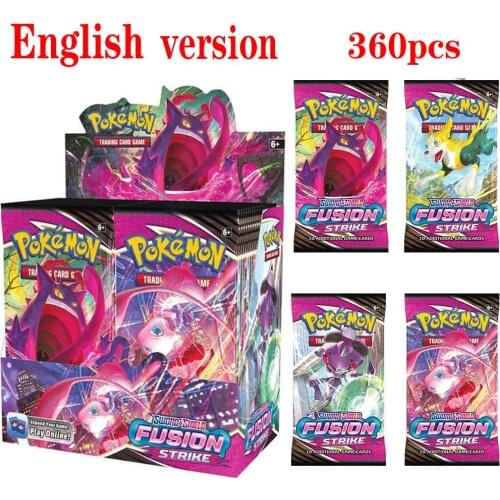 360 Stks/doos Pokemon Kaarten Nieuwste Gx Ex Zwaard & Schild Zon & Maan Engels Trading Card Shining Game Versies 36 pack