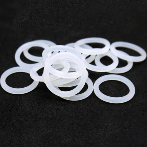 Food Grade White Silicone O-Ring OD 5-80mm Ring Washer Gaskets Thickness 1.5mm Waterproof And Insulated 20/30/50pcs