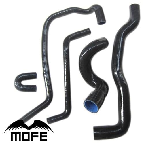 5PCS Original Logo Silicone Radiator Hose Set For Saab 900 1993 -1999 Black