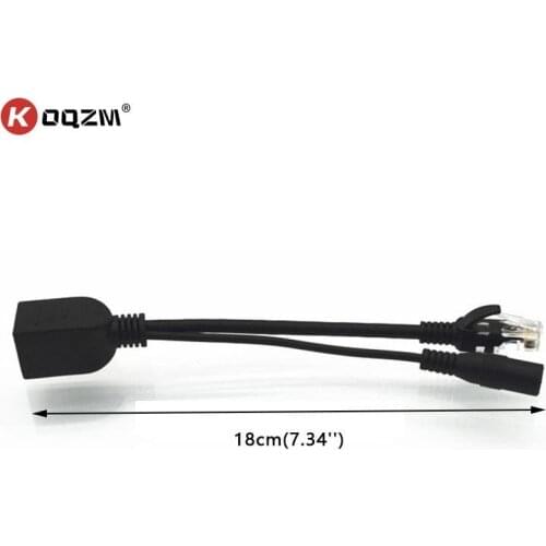 POE Adapter Cable RJ45 Injector Splitter Kit Tape Screened Passive Power Over Ethernet 12-48v Separator Combiner 1Pcs