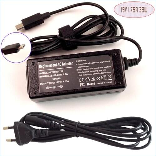 Laptop Netbook Ac Adapter Power Supply Charger 19V 1.75A For ASUS VivoBook E200 E200H E200HA-US01-GD E200HA-US01-BL
