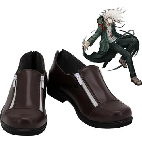 Danganronpa Komaeda Nagito Anime Games Customize Cosplay Flat Shoes Boots 2 Colors