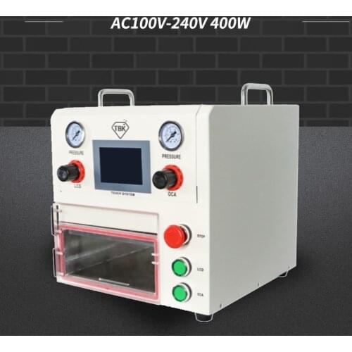 TBK Laminator OCA Lamination 108P Vacuum Laminating Machine for fat curved straight and tablet LCD screens