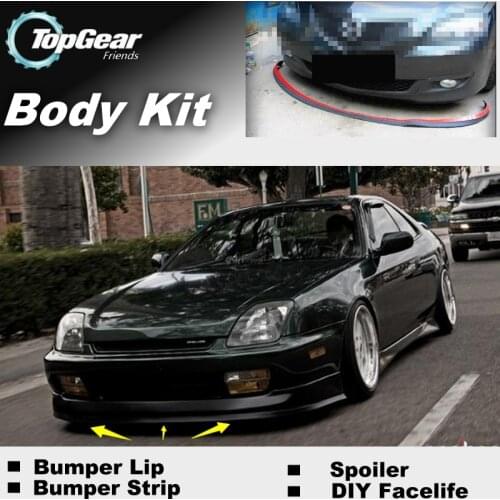 For HONDA Prelude BA BB Bumper Lip Lips / Top Gear Front Spoiler For Car Tuning / TOPGEAR Body Kit + Strip Skirt