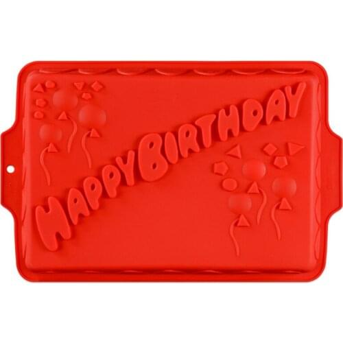 Large Silicone Cake Pan Cake Baking Pans Heat Resistant BakingTool Toast chocolate Silicone Mold happy birthday