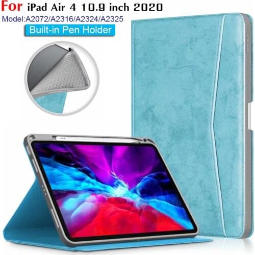 Case For iPad Air 4 10.9 inch 2020 Case With Pencil Holde Smart PU Leather Stand Cover Funda For iPad Air 4 2020 10 9 inch Case