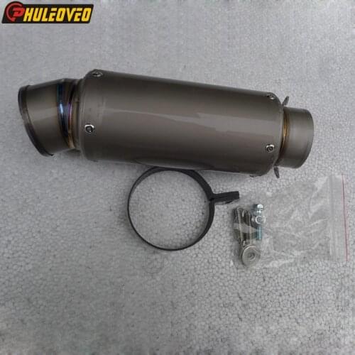 Titanium Alloy ID:51mm/54mm/57mm/61mm/63mm/65mm/67mm Customized Motorcycle Exhaust Muffler Pipe Motorbike Muffler Exhaust Escape