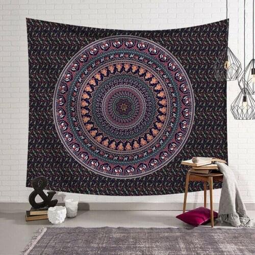 Indian Mandala Tapestry Wall Hanging Twin Hippie Bedspread Gypsy Art Decor Throw Mandala Pattern Blanket Tapestry Home Decor