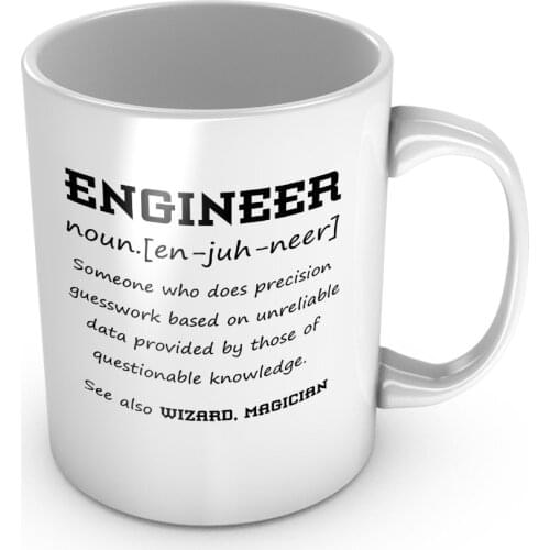 Engineer Definition Ceramic Coffee Mug Funny Gag Gift For Her Perfect Birthday Present For Him Christmas Gift Tea Cup Office Hum