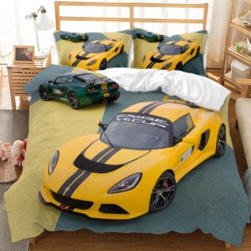 3D Digital Printing Bedding Set Home Bedroom Decoration Cool Locomotive Sports Car Motorcycle Duvet Cover Pillowcase Is Not Easy