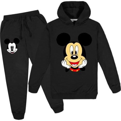 Kids Sport Clothing Sets Boys Tracksuit Autumn Mickey Mouse Children Tops Pants 2Pcs Kit Outfit Teenager Boys Cartoon Tracksuit