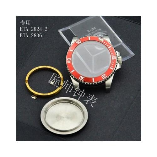 Watch accessories Eta2824 mechanical case Shuigui green black sapphire mirror case 316 refined steel nh35 movement