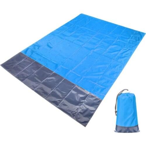 Nylon Pocket Moisture-proof Pad Picnic Blanket Camping Travel Sand Free Rug Summer Outdoor Polyester Check Cloth Waterproof