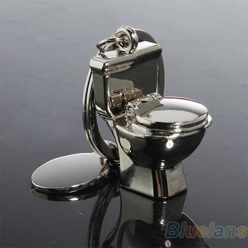 NewCreative Toilet Keychain Simulation Mini Keyring 3D Pendant Fashion Gift 77MX 86H9