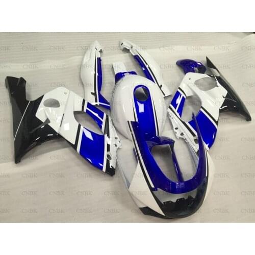 For Thundercat 1997 - 2007 Plastic Fairings YZF600R 04 05 White Blue Fairing Kits YZF 600R 98 99 Plastic Fairings Unpainted
