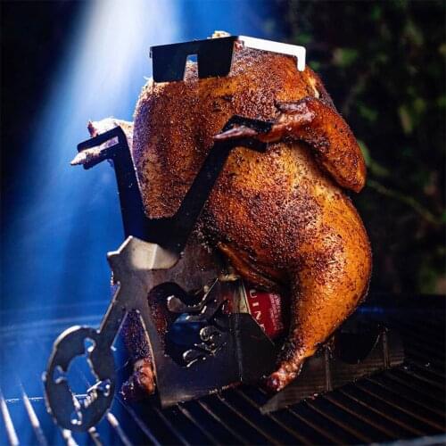 Bbq Chicken Stand Grill Rack Barbecue Accessories Tools Stainless Steel Funny Motorcycle Chicken Bbq Rack Indoor Outdoor Camping