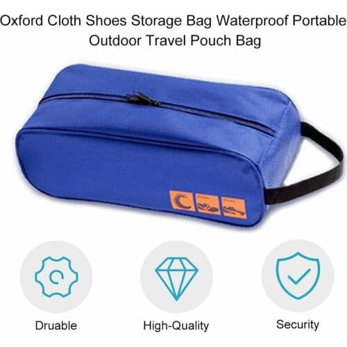 New Portable Shoes Organiser Travel Waterproof Bag Shoe Bag Closet Storage Bag Toy Bag Shoes Organizer with Double Zipper
