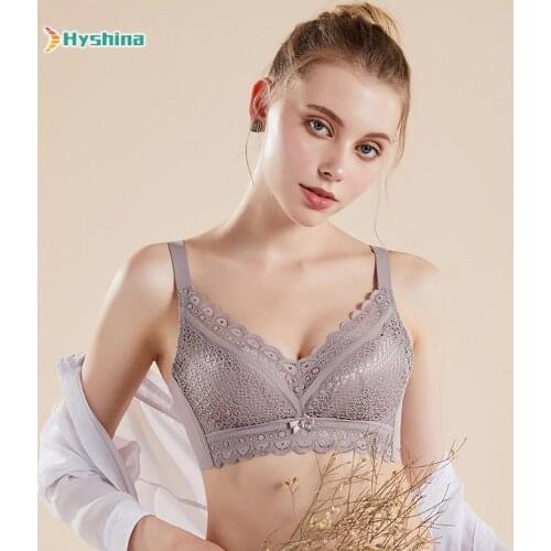Silk Gathered Without Steel Ring Bra with Cloud Feeling Cotton Adjustment and Side Collection Real Silk Gathered Underwear