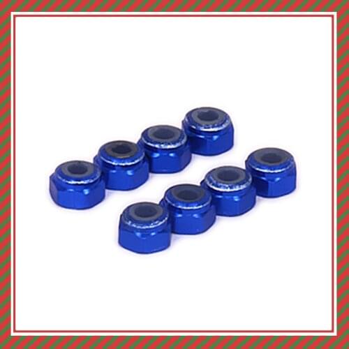 8pcs Alloy Wheel Hex Lock Nut Tire Nut For Rc Hobby Model Car 1/18 Wltoys A959 A969 A979 K929 Aluminum RC Parts Lock Nut