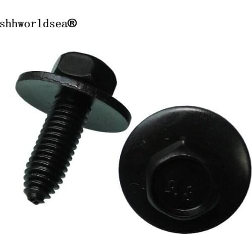 Shhworldsea auto metal fastener zinc black hexagon tapping screw