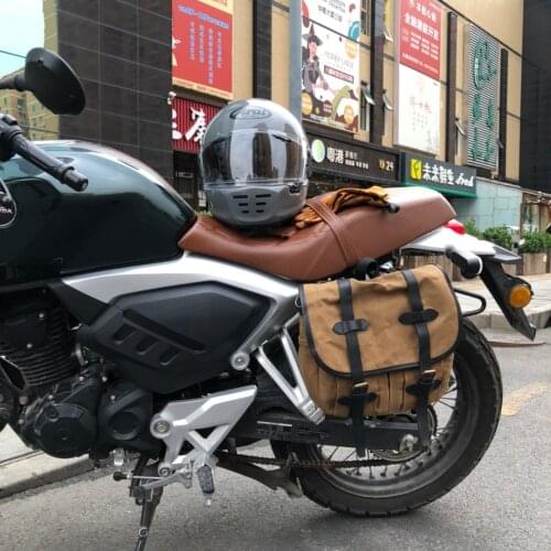 Leisure locomotive shoulder bag retro messenger bag motorcycle camel bag waterproof wax canvas messenger bag bicycle side bag